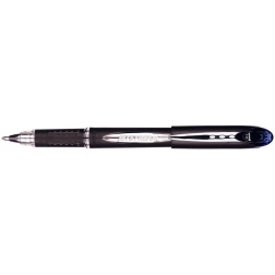 Uni-ball roller Jetstream bleu, largeur de trait: 0,45 mm, écriture moyenne, bille 1 mm, grip en caout...