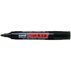 Uni-ball marqueur permanent Prockey PM-122, pointe ronde, medium, noir