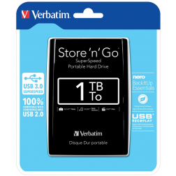 Verbatim disque dur 3.0 Store 'n' Go, 1 To, noir