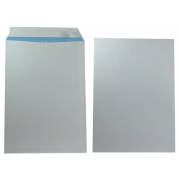 Pochettes Ft 229 x 324 mm avec bande adhésive, blanc, boîte de 250 pièces