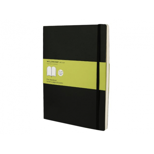 Notitieboek Moleskine XL 190x250mm blanco soft cover zwart