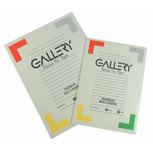 Gallery bloc de dessin 120 g/m², papier sans bois, 24 feuilles, ft 21 x 29,7 cm (A4)