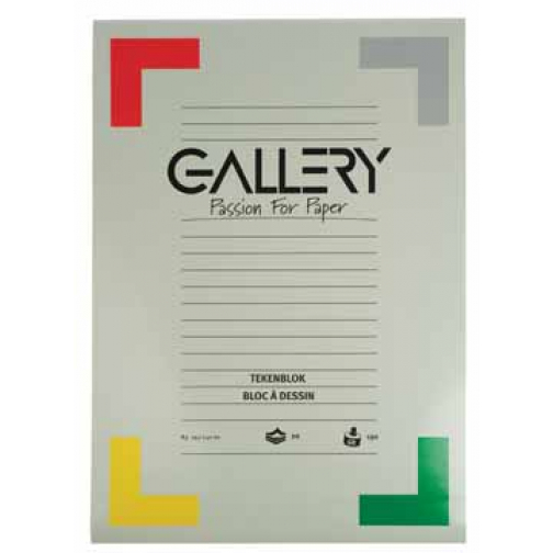 Gallery bloc de dessin 190 g/m², papier extra sans bois, 20 feuilles, ft 29,7 x 42 cm (A3)