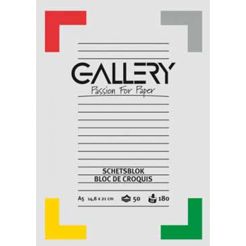 Gallery bloc de croquis ft 14,8 x 21 cm (A5)