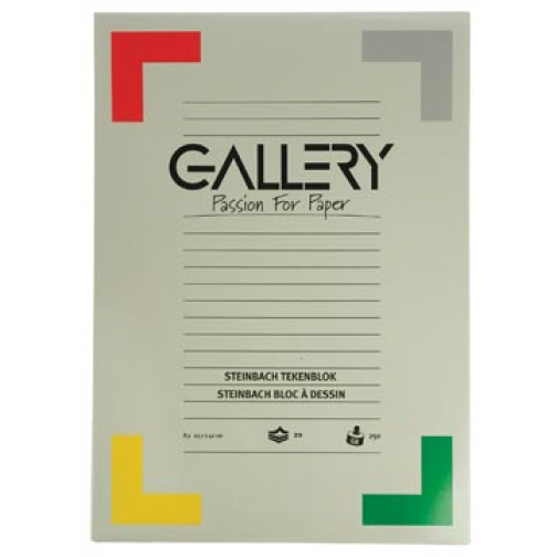 Gallery bloc de dessin 250 g/m², Steinbach grainé, 20 feuilles, ft 29,7 x 42 cm (A3)