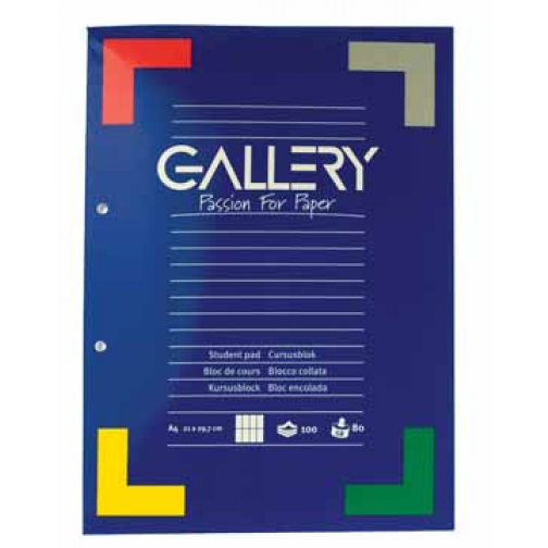 Gallery bloc de cours quadrillé commercial, papier de 80 g/m²