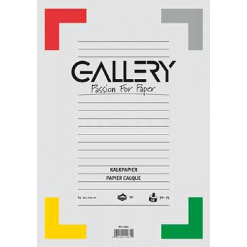 Gallery papier calque ft 29,7 x 42 cm (A3), pochette de 20 feuilles