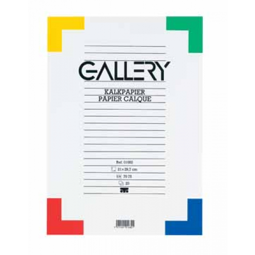 Gallery papier calque ft 21 x 29,7 cm (A4), pochette de 20 feuilles