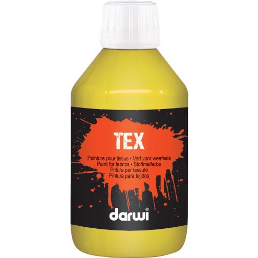 Darwi peinture textile Tex, 250 ml, jaune or