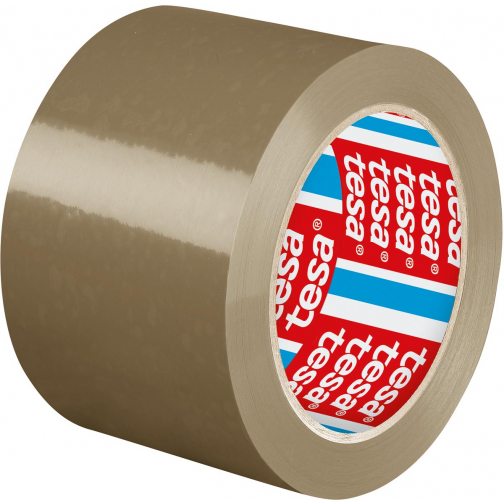 Tesa ruban adhésif d'emballage premium, ft. 75 mm x 66 m, PVC, Havana