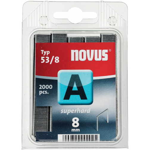 Novus agrafes A 53/8 Super Hard, boîte de 2000 agrafes