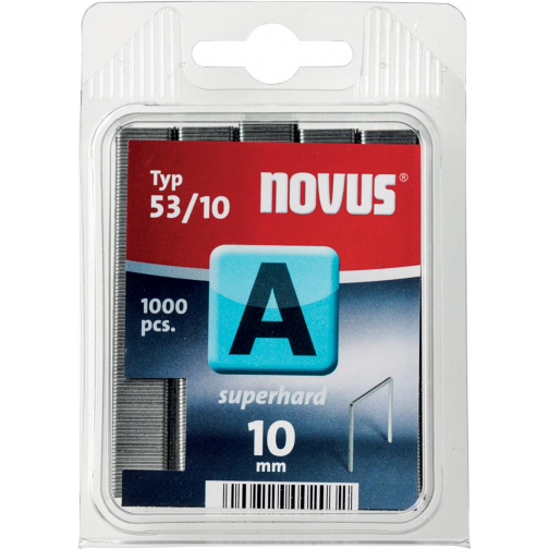 Novus agrafes A 53/10 Super Hard, boîte de 1000 agrafes