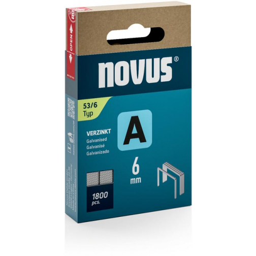 Novus agrafes A 53/6, boîte de 1800 agrafes