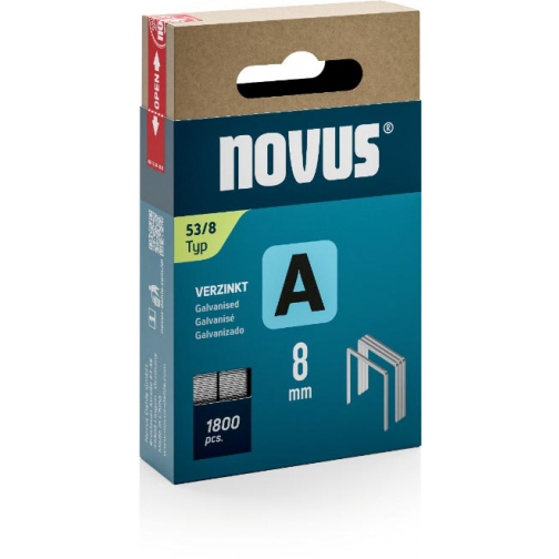 Novus agrafes A 53/8, boîte de 1800 agrafes