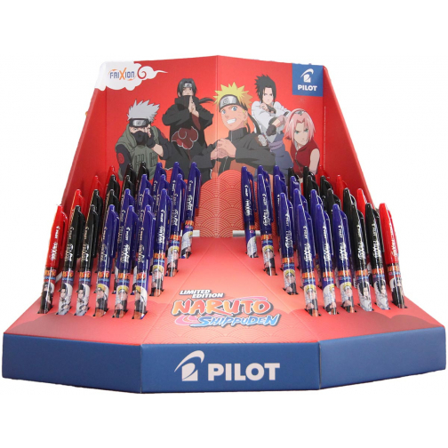 Pilot roller Frixion Ball Limited Edition Naruto, encre gel, présentoir de 48 pièces, assorti