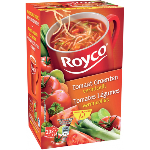 Royco Minute Soup tomates légumes vermicelles, paquet de 20 sachets