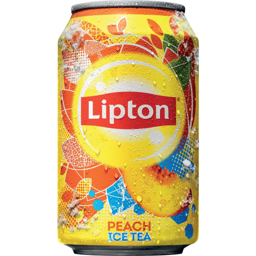 Lipton Ice Tea Pêche boisson rafraîchissante, canette de 33 cl, paquet de 24 pièces