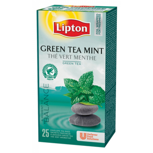 Lipton thé, thé vert menthe, paquet de 25 sachets