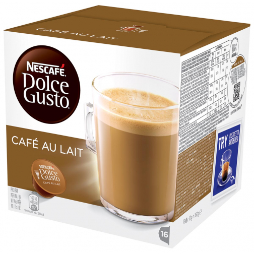 Nescafé Dolce Gusto dosettes de café, café au lait, paquet de 16 dosettes