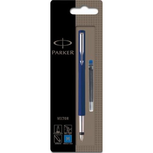 Parker Vector stylo plume bleu, sous blister
