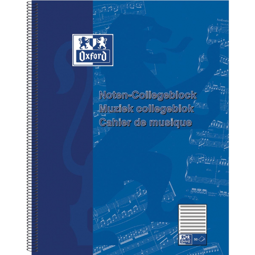Oxford cahier de musique, ft A4, 100 pages
