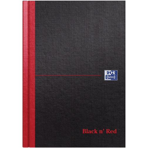 Oxford Black n' Red carnet de notes, ft A5, ligné, 192 pages