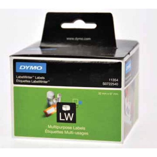 Dymo étiquettes LabelWriter ft 57 x 32 mm, amovible, blanc, 1000 étiquettes