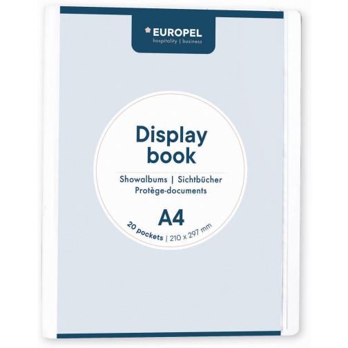 Europel protège-documents Opus Frontview, ft A4, en PP, 20 pochettes, blanc