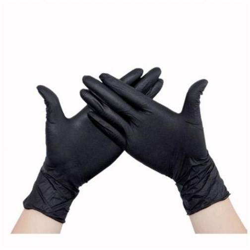 Gants en nitril, large, noir, paquet de 100 pièces