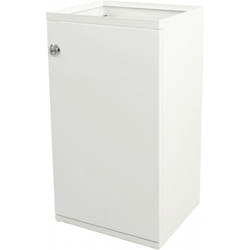 V-Part poubelle modulaire avec porte et support sac 85 l, blanc