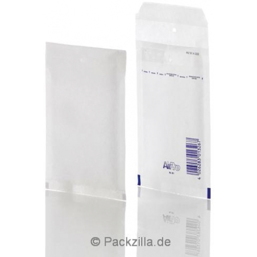 Bong AirPro enveloppes à bulles d'air, ft 100 x 165 mm, avec bande adhésive, boîte de 200 pièces, blanc