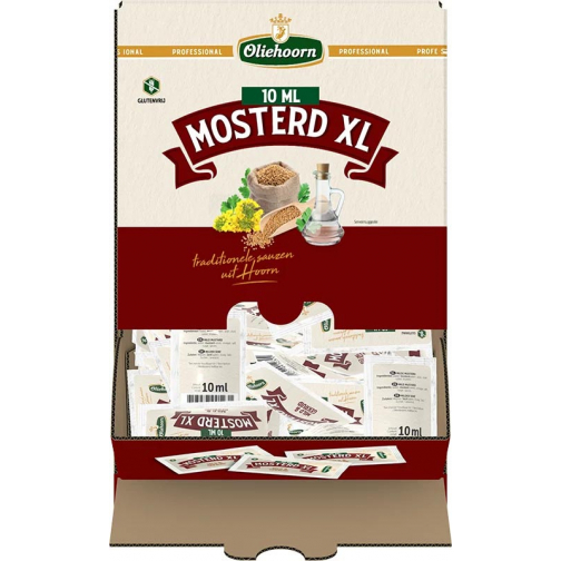 Oliehoorn Moutarde Française, boîte de 300 sachets de 10 ml