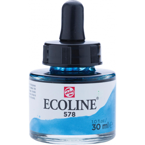 Talens Ecoline peinture à l'eau flacon de 30 ml, bleu ciel (cyan)