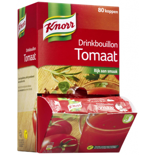 Knorr bouillon à boire tomate, 175 ml, boîte de 80 pièces