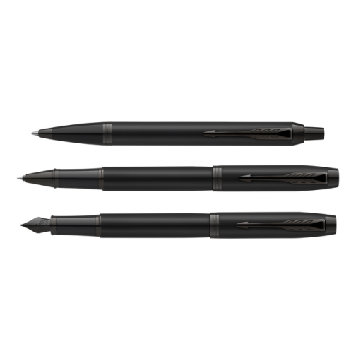 Stylo bille Parker IM Achromatic Matt Black GB Medium