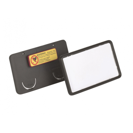 Badge Durable clip card met magneet 40x75mm