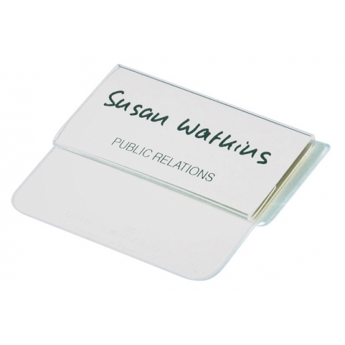 Badge Durable met insteektong 40x75mm