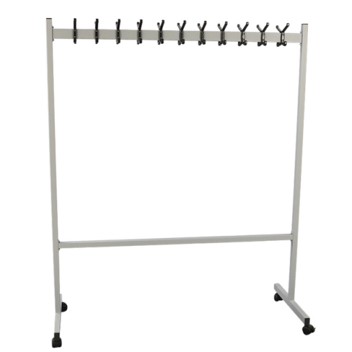 Garderoberek Vepa Bins verrijdbaar 11 haken zilver