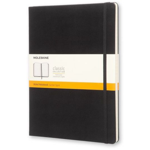 Notitieboek Moleskine XL 190x250mm lijn hard cover zwart