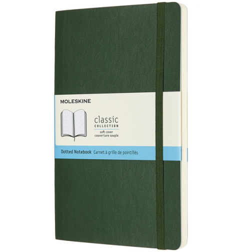 Notitieboek Moleskine large 130x210mm dots soft cover myrtle green