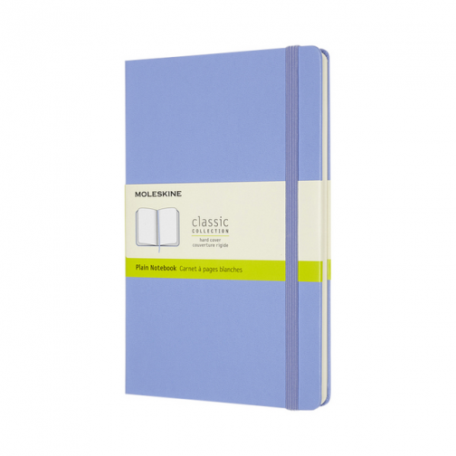 Notitieboek Moleskine large 130x210mm blanco hard cover hydrangea blue