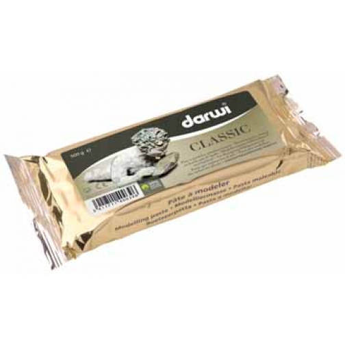 Darwi pâte à modeler Classic, paquet de 500 g, blanc