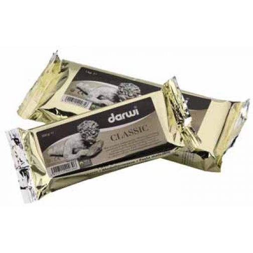 Darwi pâte à modeler Classic, paquet de 1 kg, blanc