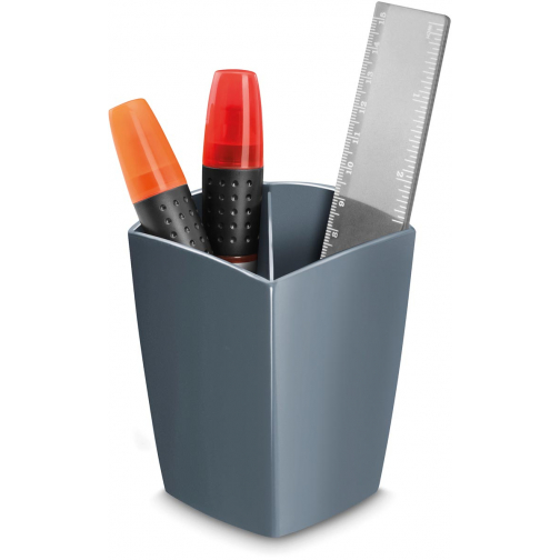Gloss by Cep pot à crayons avec 2 compartiments, gris