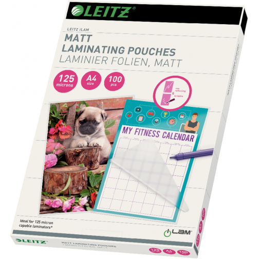 Leitz iLAM pochette à plastifier ft A4, 250 microns (2 x 125 microns), mat, paquet de 100 pièces