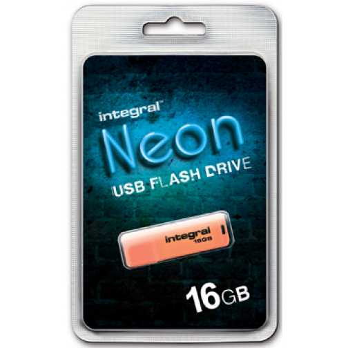 Integral Neon clé USB 2.0, 16 Go, orange