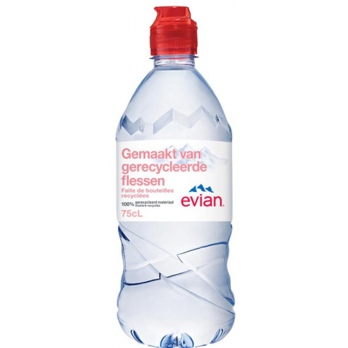 Evian eau, bouteille de 75 cl, paquet de 12 pièces