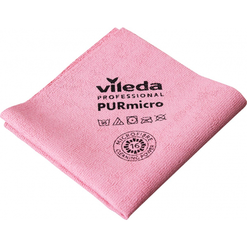 Vileda chiffon en microfibres Purmicro Active, paquet de 5 pièces, rouge