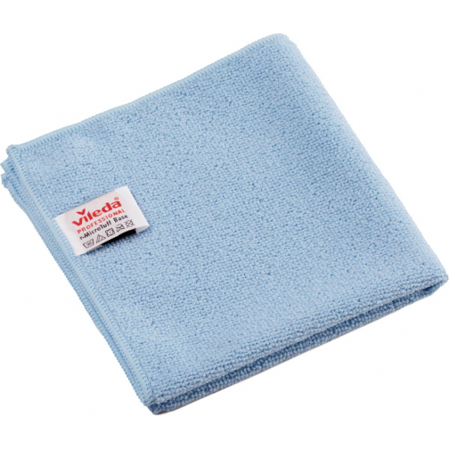 Vileda Professional r-MicroTuff Base chiffon en microfibre, paquet de 5 pièces, bleu