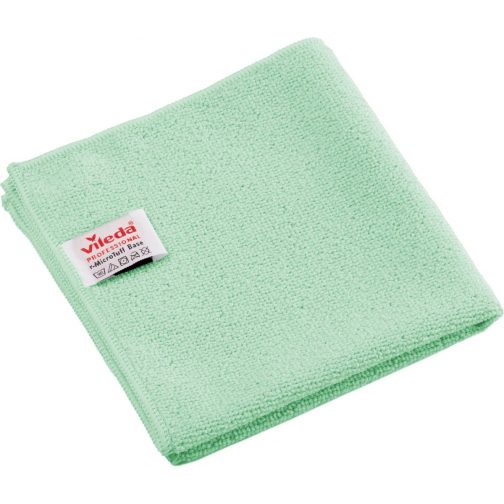 Vileda Professional r-MicroTuff Base chiffon en microfibre, paquet de 5 pièces, vert